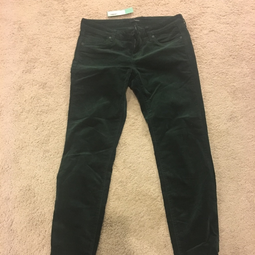 Edyson Forest green corduroy skinny jeans